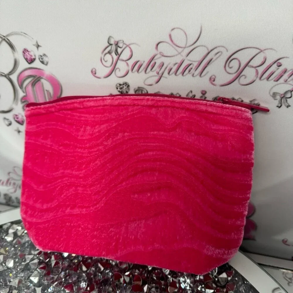 Benefit makeup bag cosmetics brand new pin style brushes gold new in bag pink